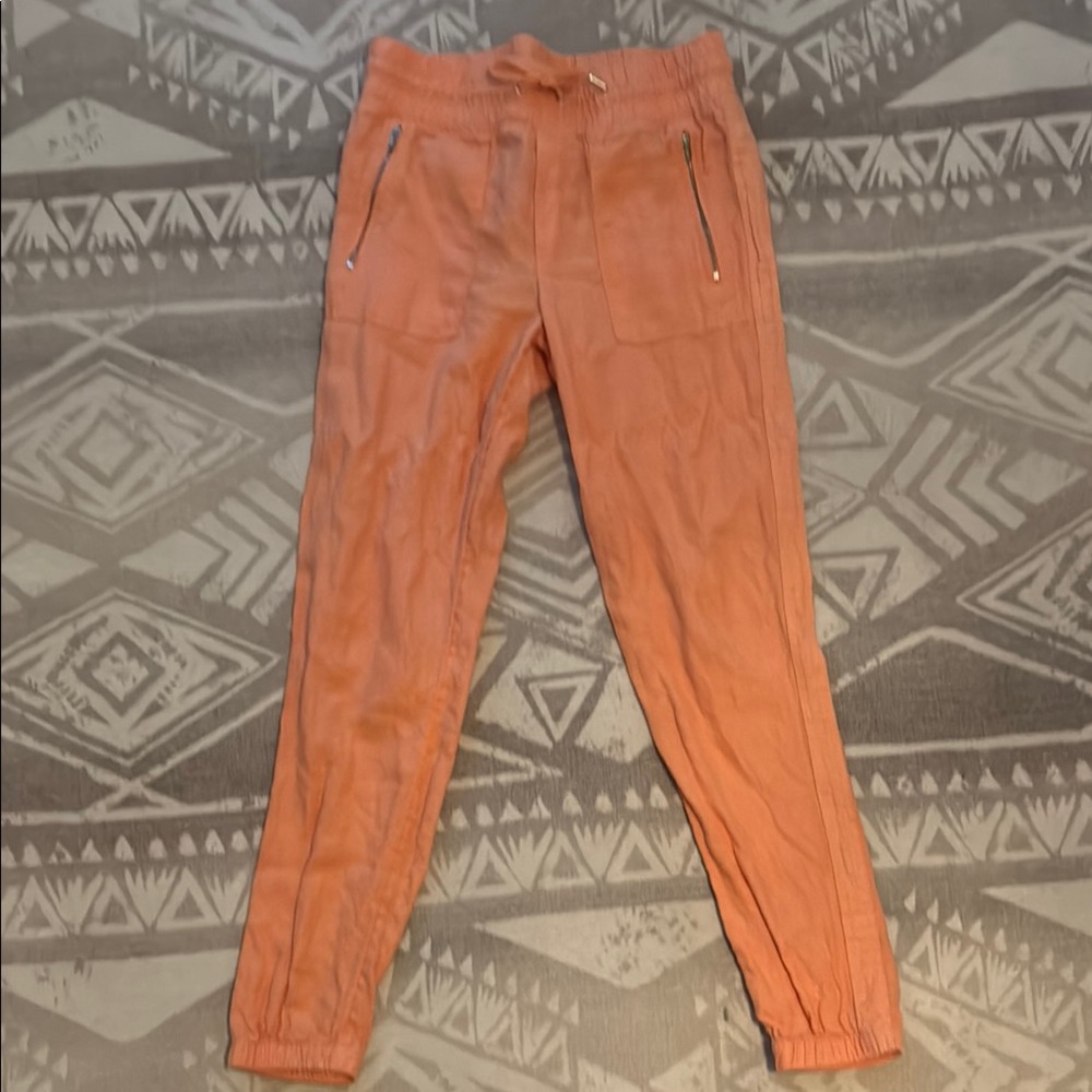 Athleta Coral Linen Joggers Casual